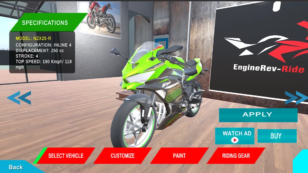 Скачать EngineRev-Ride на телефон — Много денег — скриншот 1