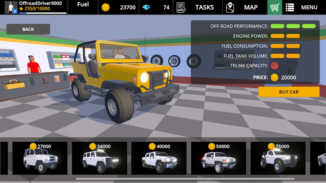 Driving Zone: Offroad Lite MOD APK на Android — Много денег и бесконечное топливо — скриншот 5