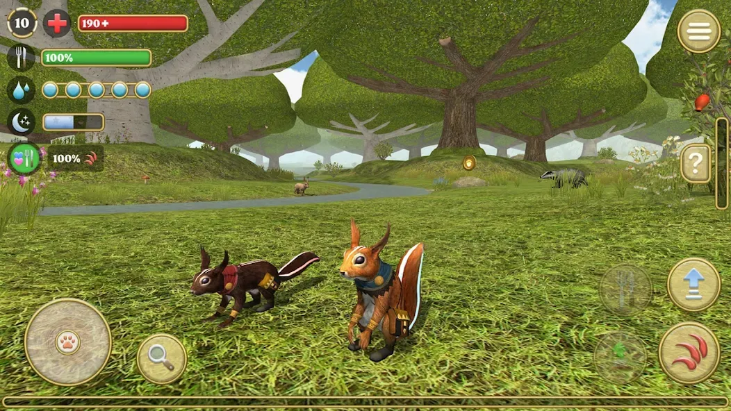 Взломанная Squirrel Simulator 2 : Online на Андроид — Много орехов и кристаллов — скриншот 1