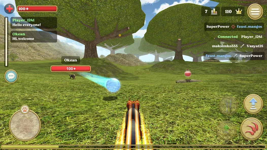 Взломанная Squirrel Simulator 2 : Online на Андроид — Много орехов и кристаллов — скриншот 2