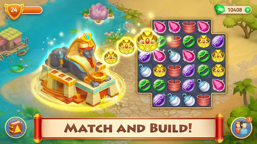 Cradle of Empires: 3 in a Row на Андроид — Мод Много денег и энергии — скриншот 1 Cradle of Empires: 3 in a Row на Андроид — Мод Много денег и энергии — скриншот 1