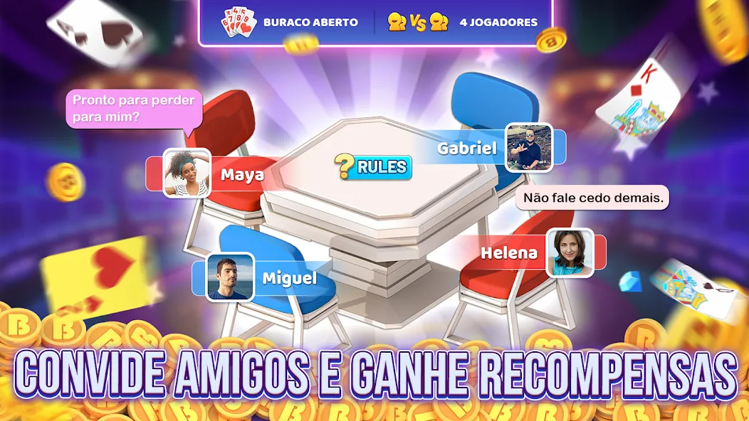 Скачать Bacana Games: Buraco & Slots (Мод: Много денег и без рекламы) на Андроид — скриншот 3 Скачать Bacana Games: Buraco & Slots (Мод: Много денег и без рекламы) на Андроид — скриншот 3
