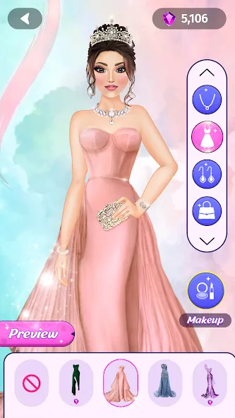 Скачать Dress Up Fashion: Makeup Games MOD APK — Много денег — скриншот 5