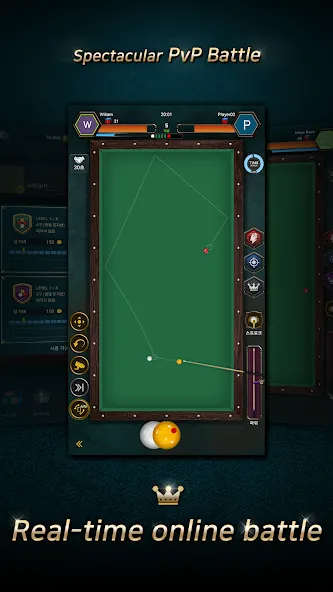 Real Billiards Battle - carom MOD APK на Android — Много денег — скриншот 1