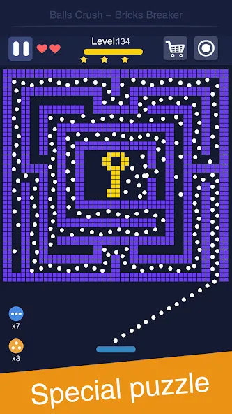 Взломанная Balls Crush - Bricks Breaker на Андроид — Много денег и без рекламы — скриншот 2