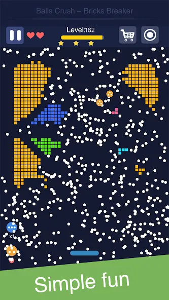 Взломанная Balls Crush - Bricks Breaker на Андроид — Много денег и без рекламы — скриншот 5