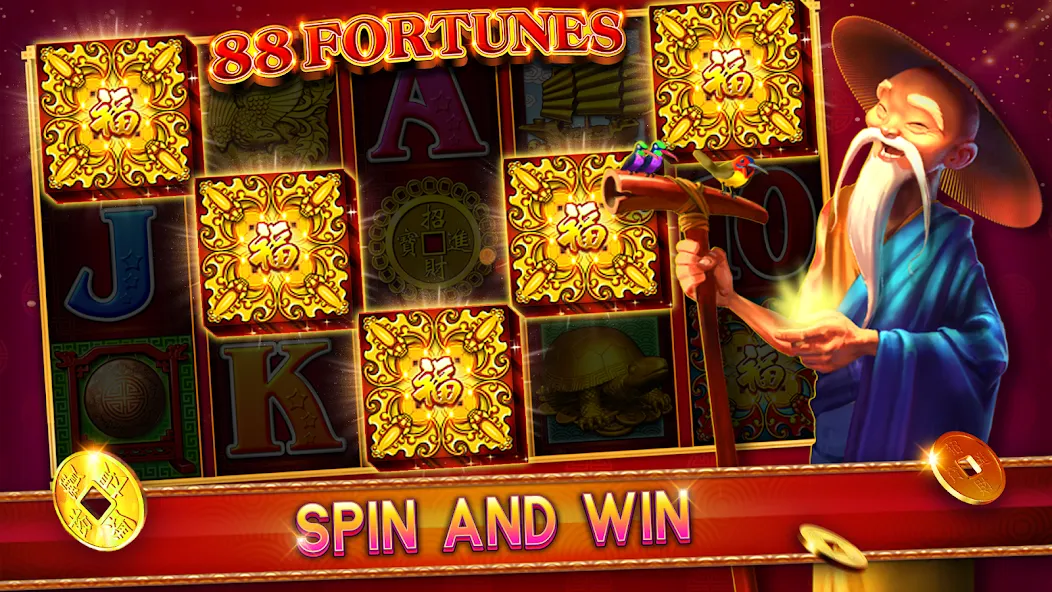 88 Fortunes Casino Slot Games на Андроид — Мод Много денег — скриншот 1