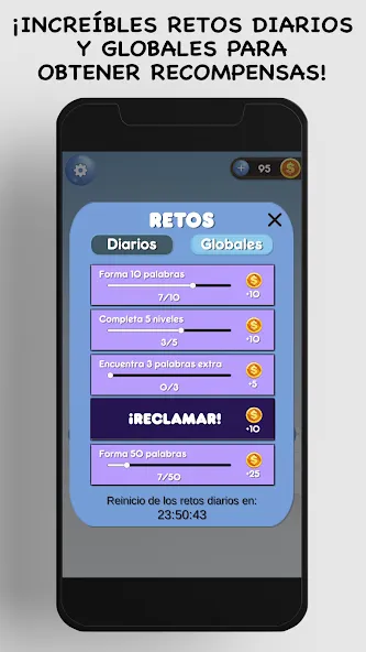 Conecta - Juego de Palabras (Мод Все уровни разблокированы) — скриншот 4