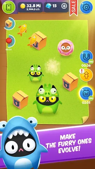 Cat Evolution Clicker MOD APK на Android — Много денег — скриншот 2