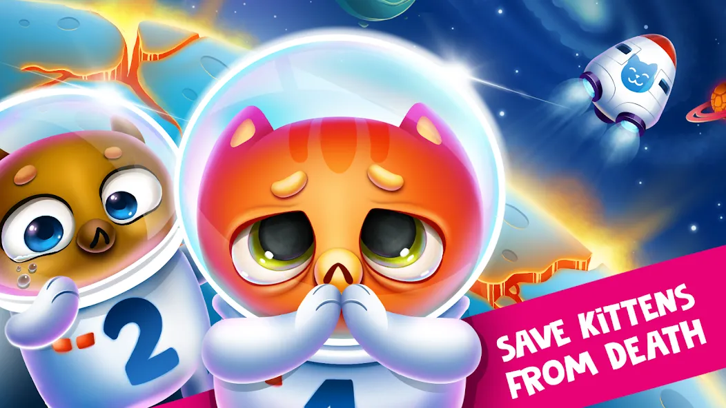 Space Cat Evolution: Kitty col — Много денег и кристаллов — скриншот 1
