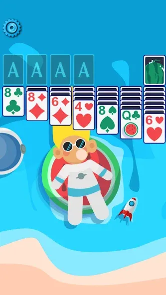 Скачать Solitaire Space — Модификация Много денег — скриншот 1