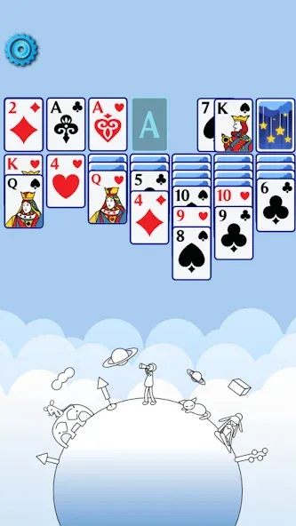 Скачать Solitaire Space — Модификация Много денег — скриншот 2