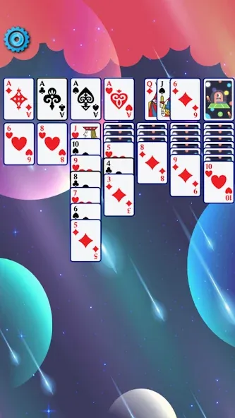 Скачать Solitaire Space — Модификация Много денег — скриншот 5