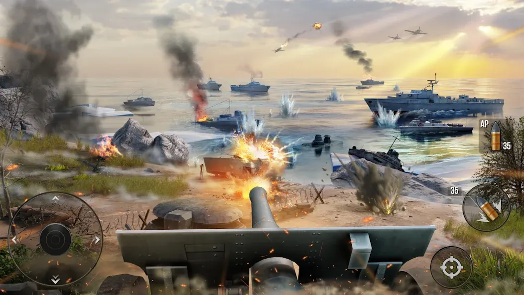 World of Artillery: Cannon War — Взломанная версия (Много денег и бесконечные патроны) — скриншот 2