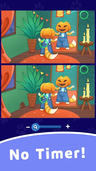 Скачать Find Differences: Cute Cats с модом — Много подсказок — скриншот 3