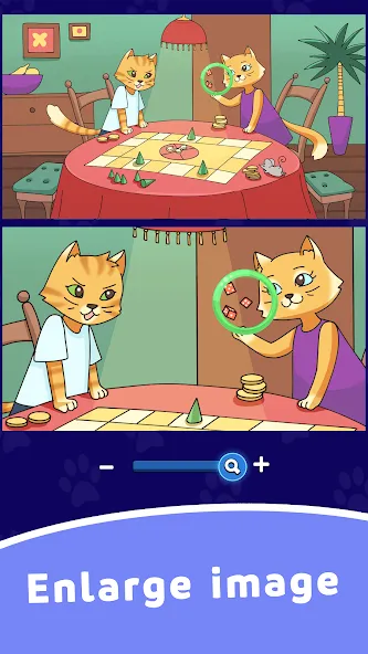 Скачать Find Differences: Cute Cats с модом — Много подсказок — скриншот 4