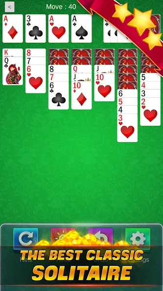 Solitaire Classic на Андроид — Мод Много денег — скриншот 1
