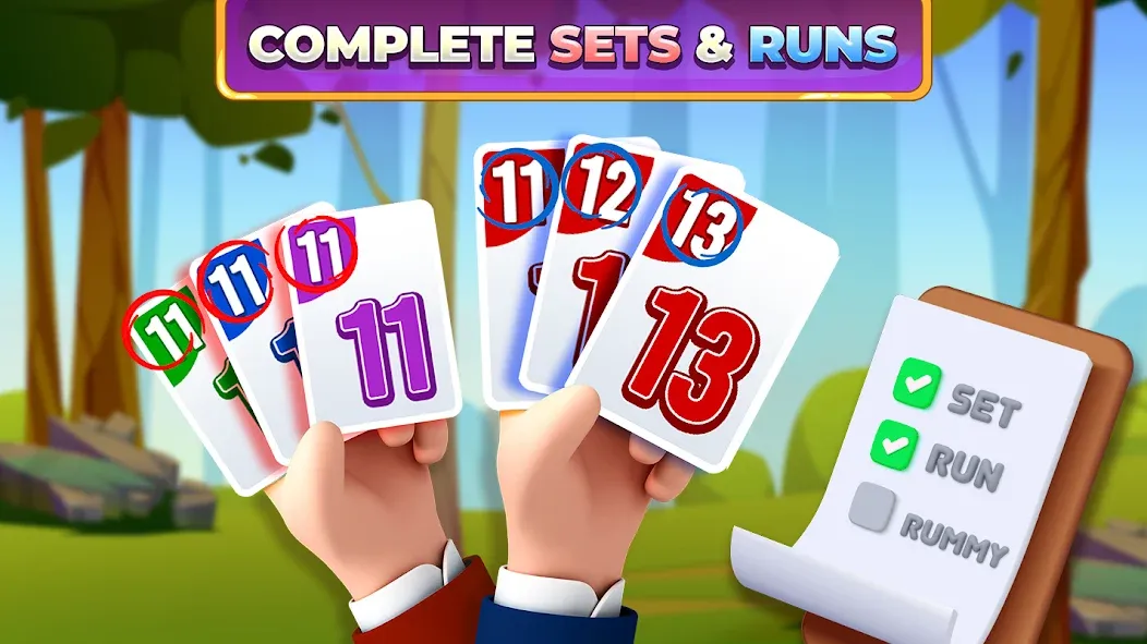 Rummy Rush - Classic Card Game MOD APK — Много монет — скриншот 2