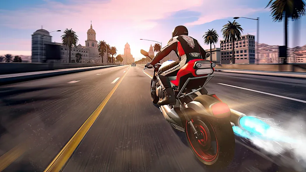 Скачать Traffic Bike Driving Simulator MOD APK — Много денег и всё открыто — скриншот 1