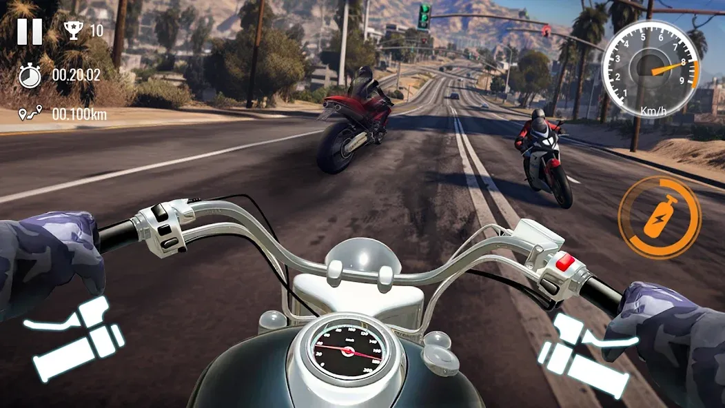 Скачать Traffic Bike Driving Simulator MOD APK — Много денег и всё открыто — скриншот 2