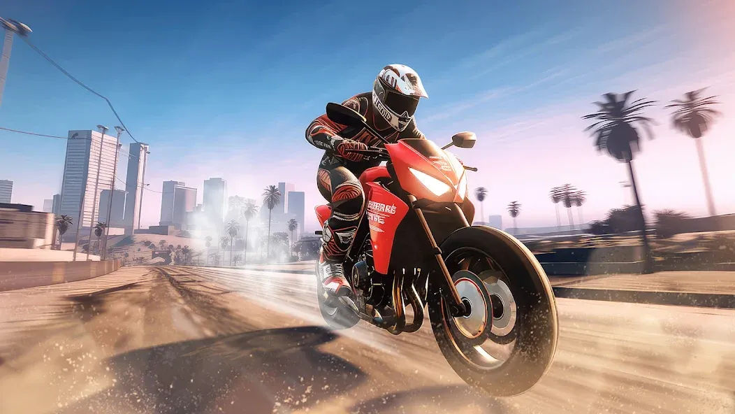 Скачать Traffic Bike Driving Simulator MOD APK — Много денег и всё открыто — скриншот 3
