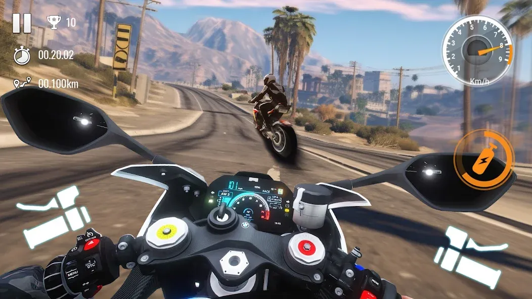 Скачать Traffic Bike Driving Simulator MOD APK — Много денег и всё открыто — скриншот 4