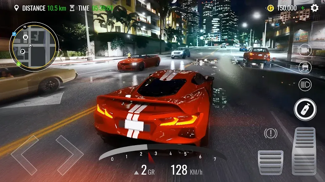 Traffic Driving Car Simulator MOD APK — Много денег — скриншот 1 Traffic Driving Car Simulator MOD APK — Много денег — скриншот 1