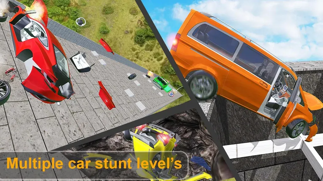 Скачать взломанную Beam Drive Crash Death Stair C — Много денег и бессмертие — скриншот 3