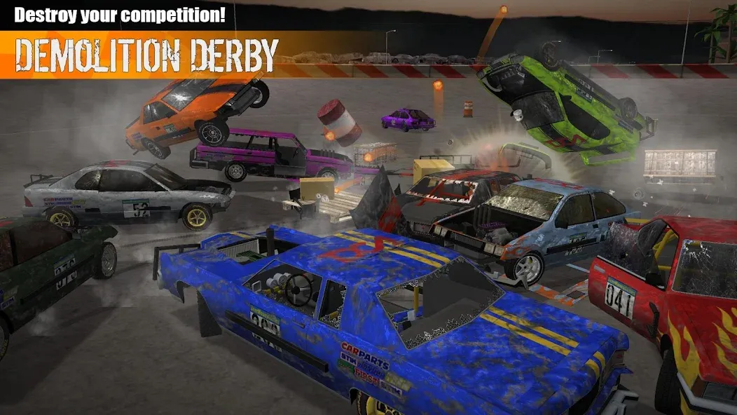 Demolition Derby 3 Mod APK Много денег и всё открыто — Скачать на Андроид — скриншот 2
