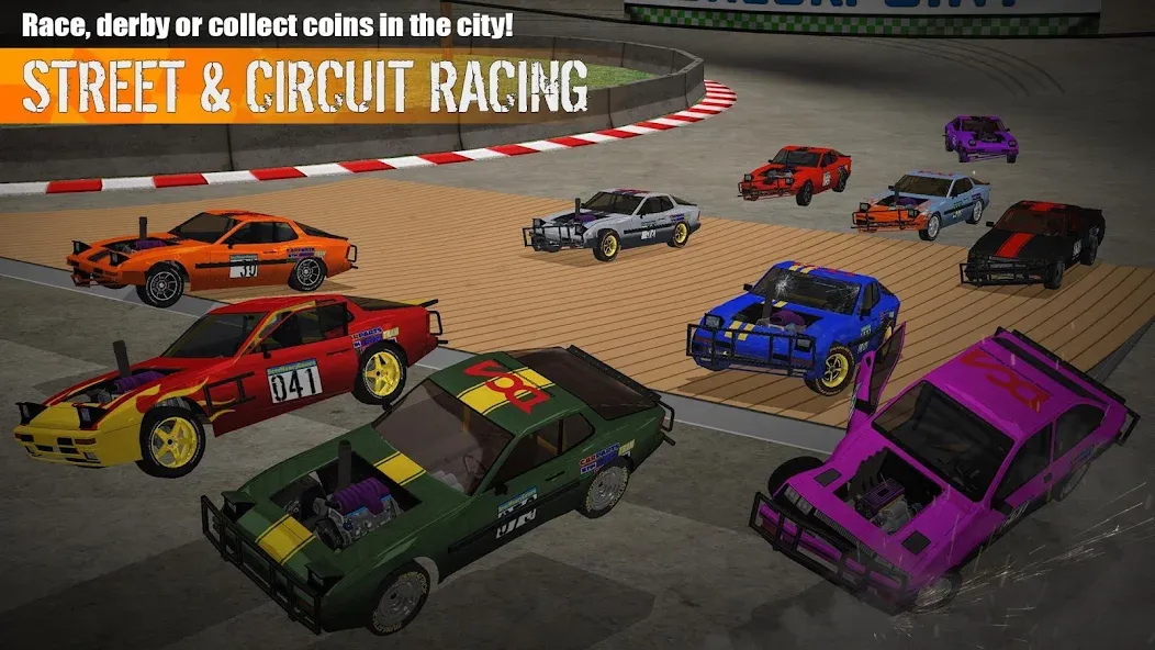 Demolition Derby 3 Mod APK Много денег и всё открыто — Скачать на Андроид — скриншот 3