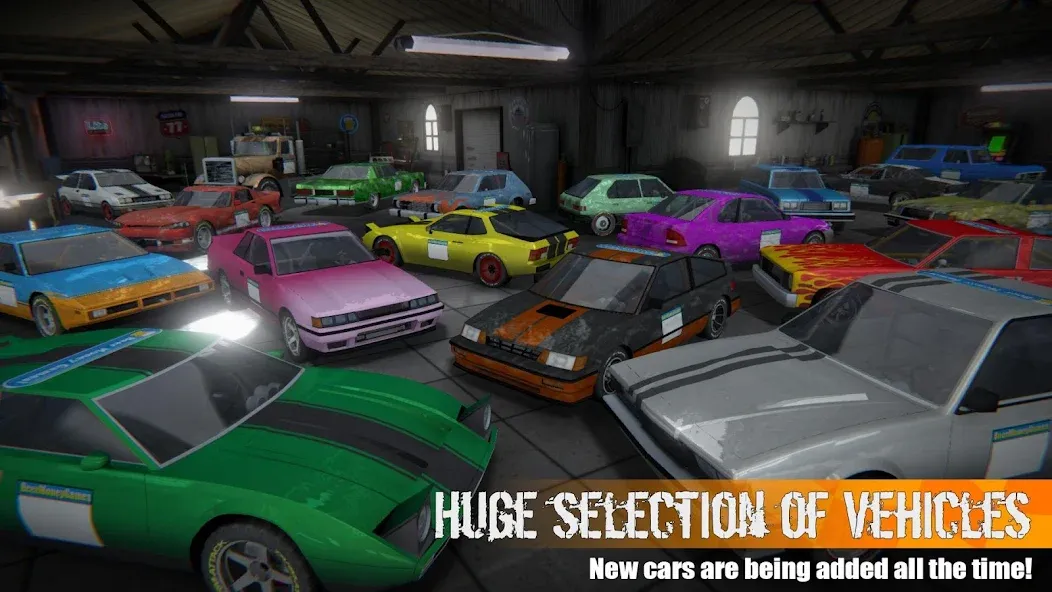 Demolition Derby 3 Mod APK Много денег и всё открыто — Скачать на Андроид — скриншот 4