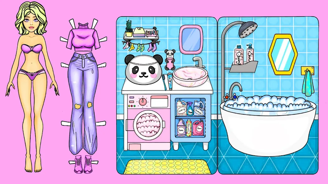 Doll Dress Up Makeup Girl Game MOD APK — Все открыто — скриншот 2