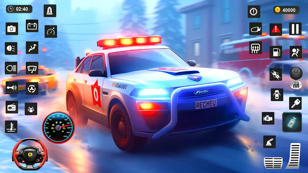 Police Car Kids Driving Game (Мод Много денег) — скриншот 1
