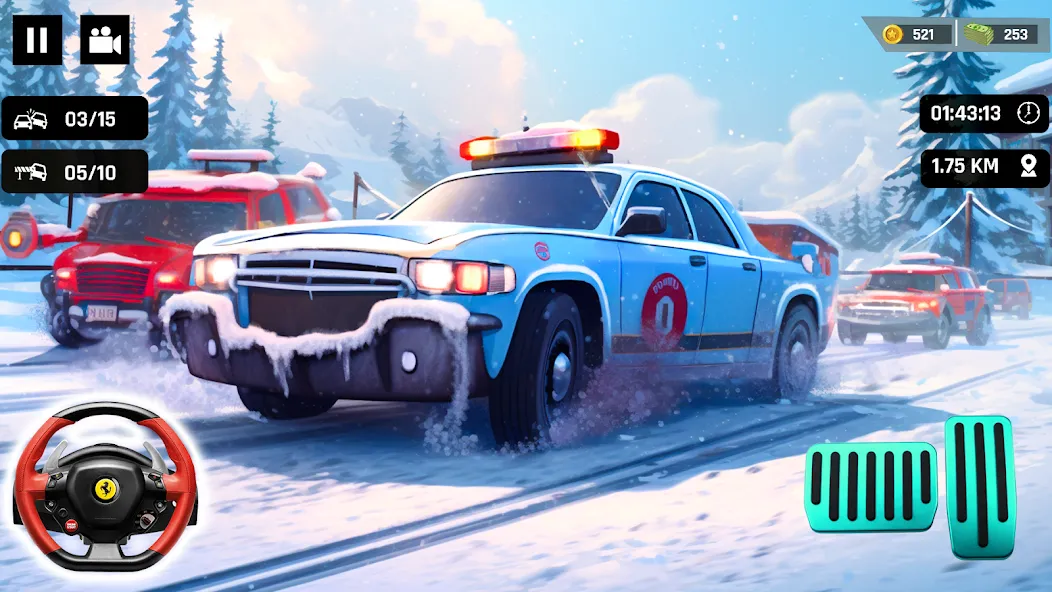 Police Car Kids Driving Game (Мод Много денег) — скриншот 3