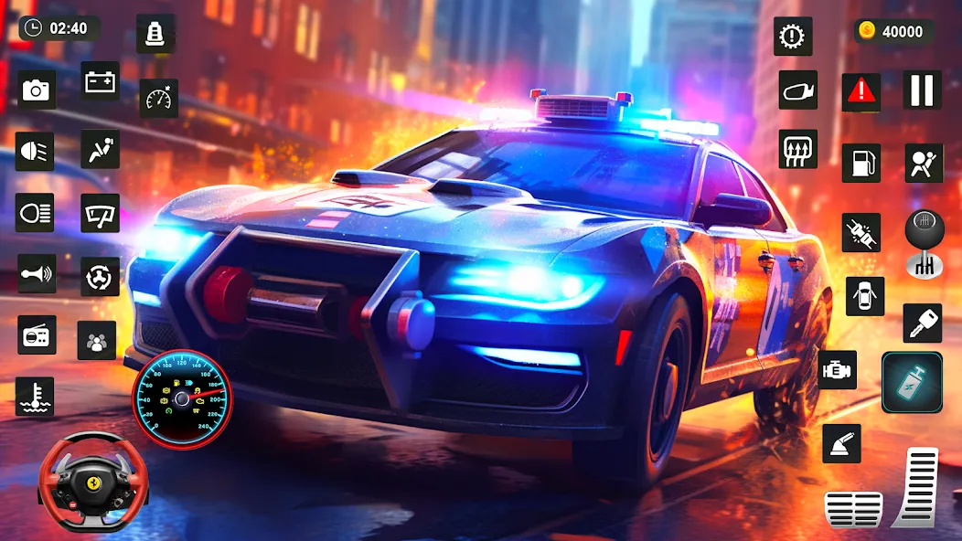 Police Car Kids Driving Game (Мод Много денег) — скриншот 4