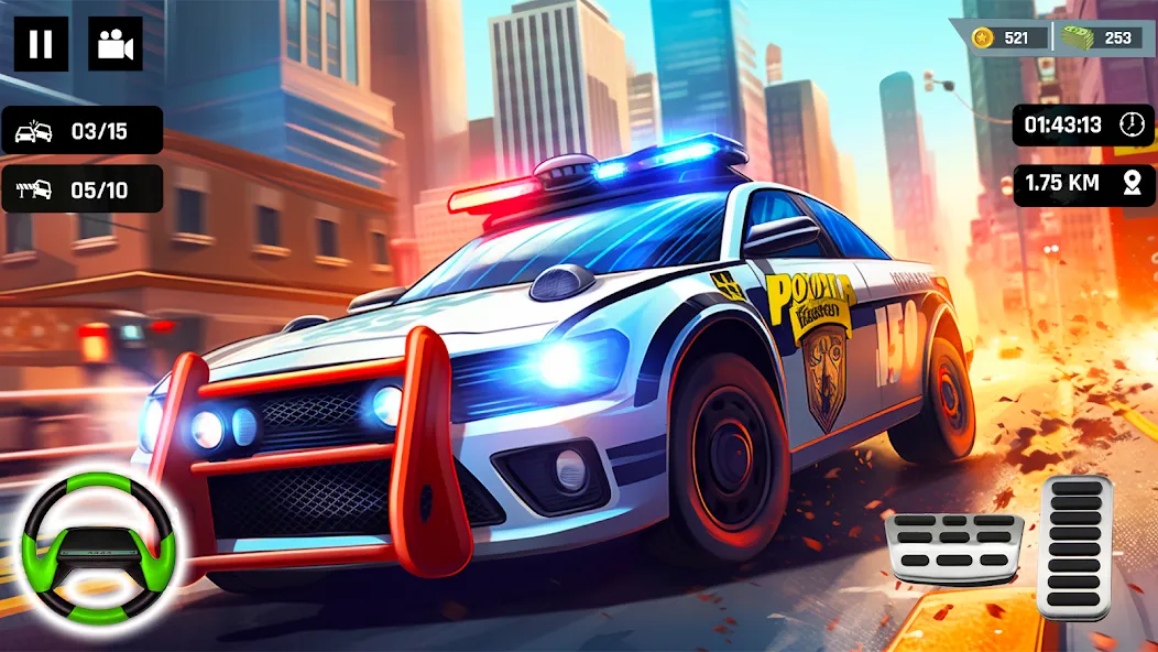 Police Car Kids Driving Game (Мод Много денег) — скриншот 5