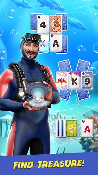 Solitaire Cruise: Card Games MOD APK — Много денег — скриншот 1