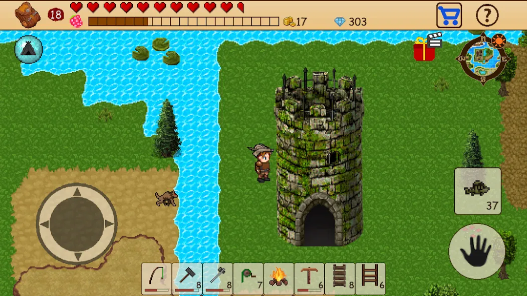 Survival RPG: Open World Pixel — Взломанная версия (Много денег и бессмертие) — скриншот 3
