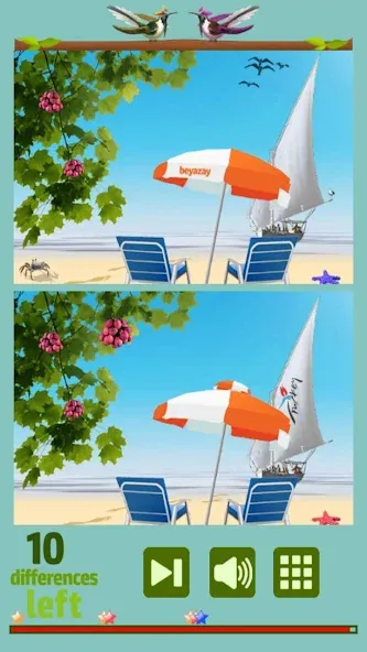 Скачать Find 10 Differences с модом — Много подсказок — скриншот 1