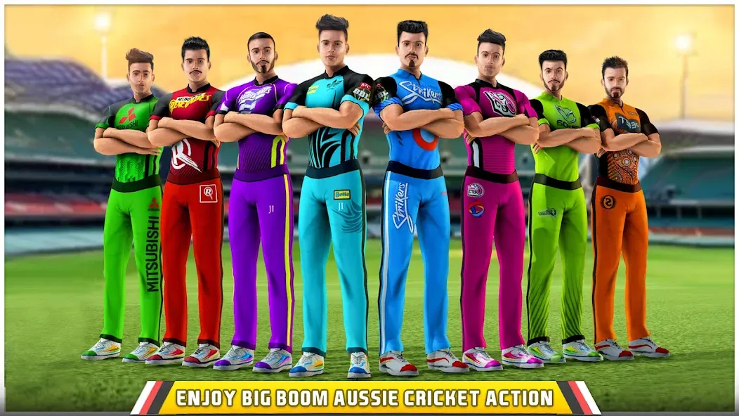 Aussie T20 Cricket Game 2023 MOD APK — Все разблокировано — скриншот 1