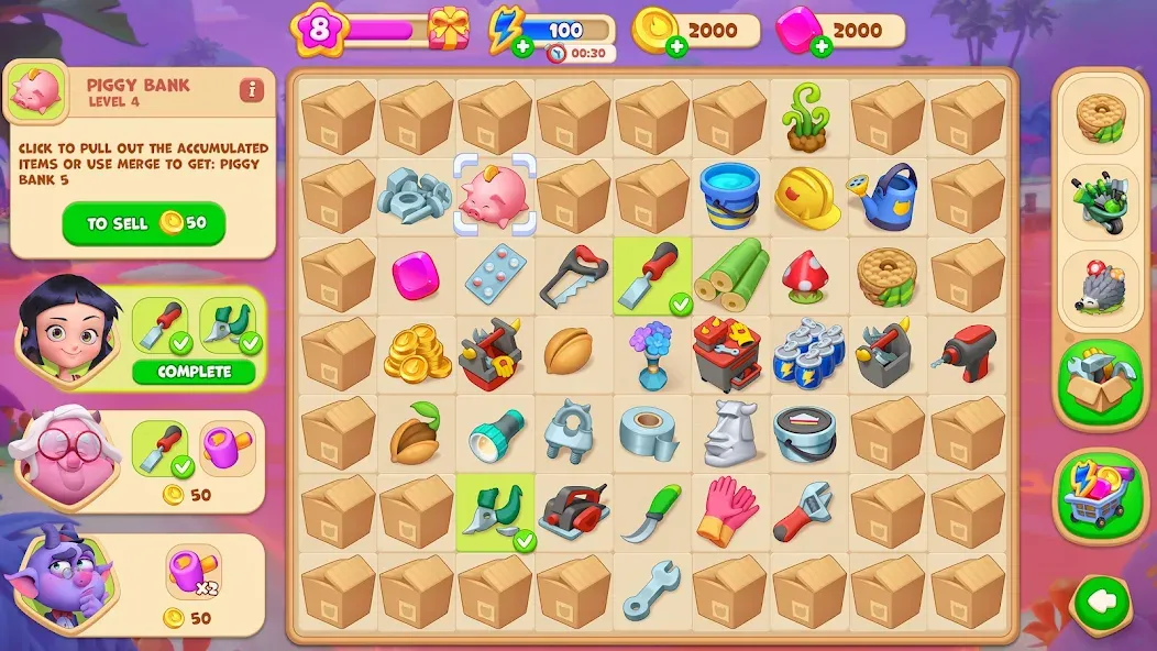 Lucy’s Ville: Fabulous Merge MOD APK — Много денег — скриншот 1