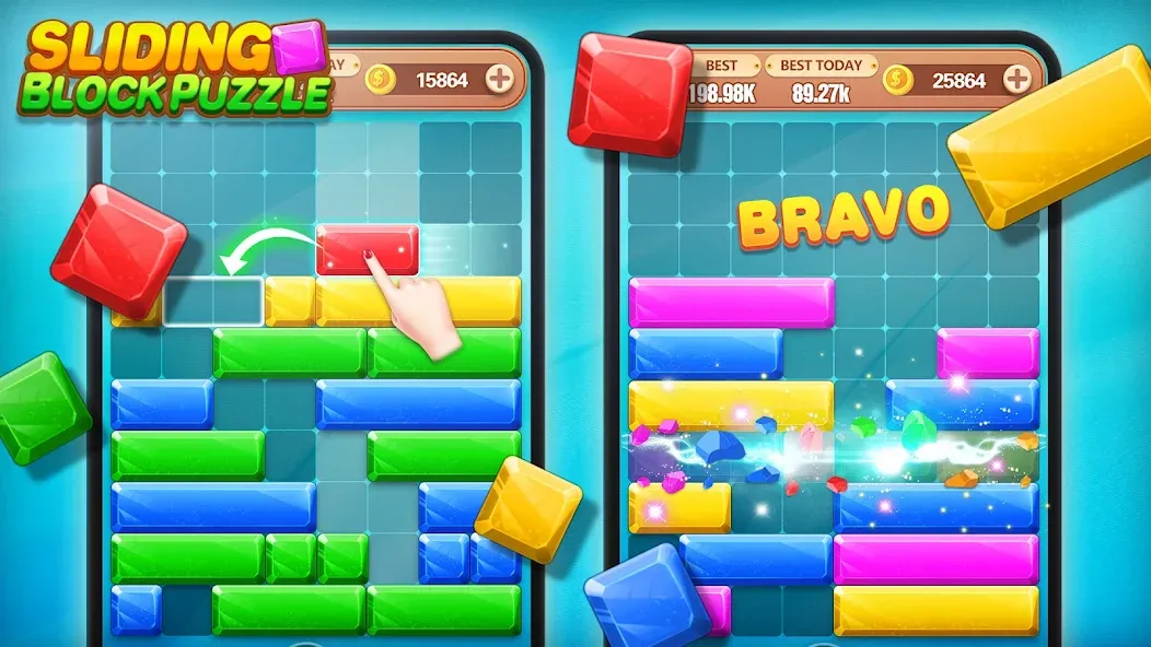 Взлом Block Crush - Puzzle Game — Много денег — скриншот 2