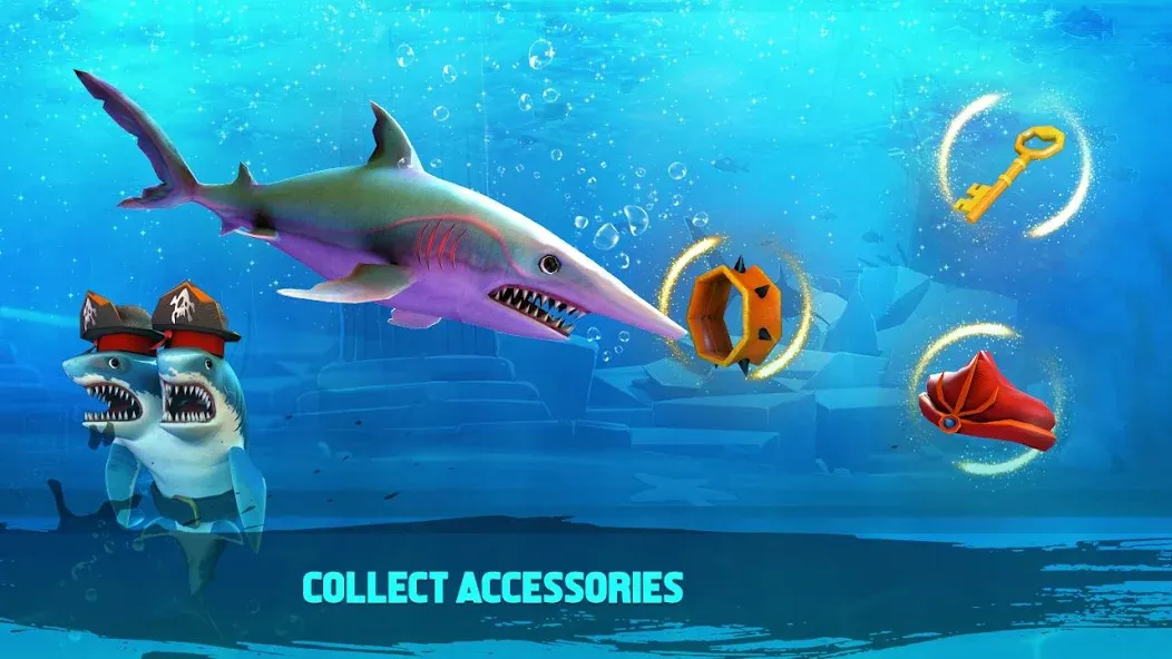 Double Head Shark Attack PVP — Взломанная версия (Много денег) — скриншот 3