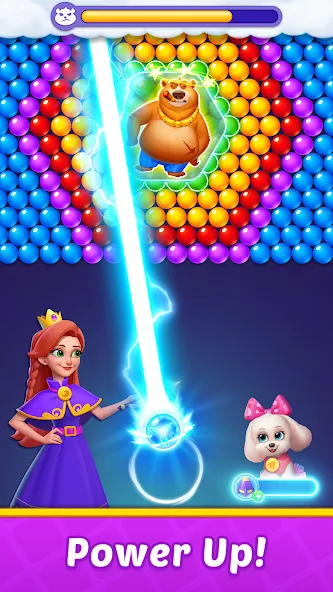 Скачать взломанную Bubble Shooter Kingdom — Бесконечные жизни и монеты — скриншот 3