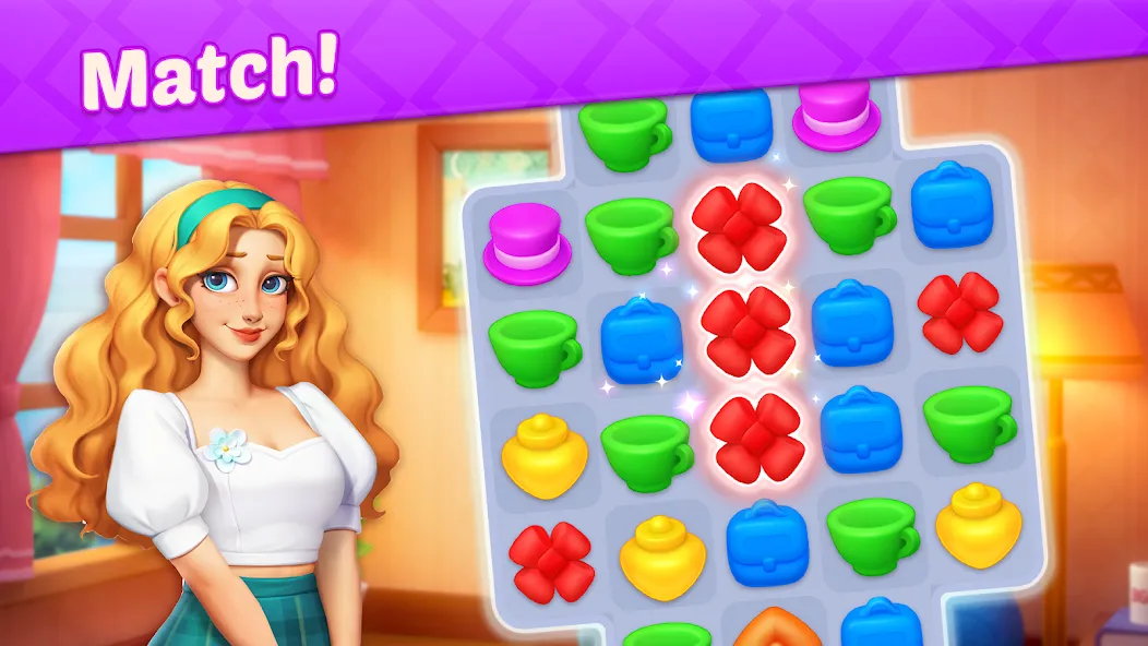 Скачать Design Diary - Match 3 & Home на телефон — Много денег — скриншот 2