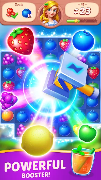 Скачать взлом Fruit Diary - Match 3 Games на Андроид — Много денег — скриншот 3