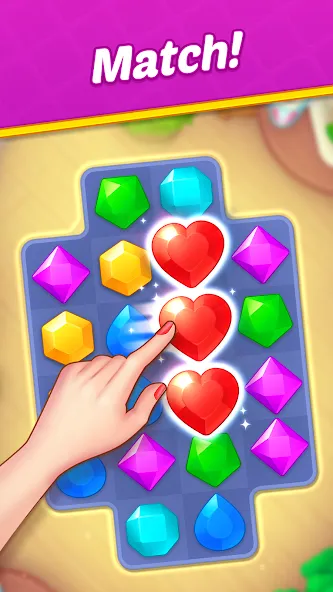 Jewel Manor - Home Design MOD APK на Android — Много денег — скриншот 2