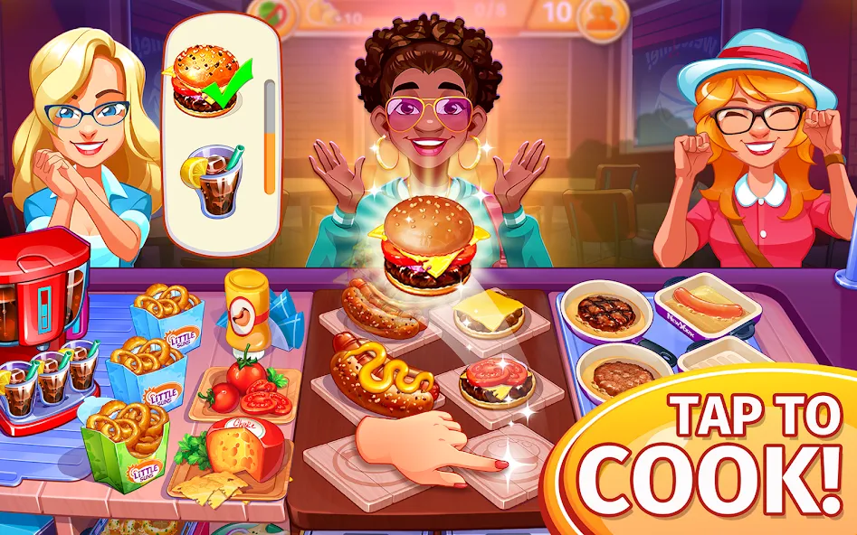 Cooking Craze: Restaurant Game MOD — Много денег и энергии на Андроид — скриншот 1