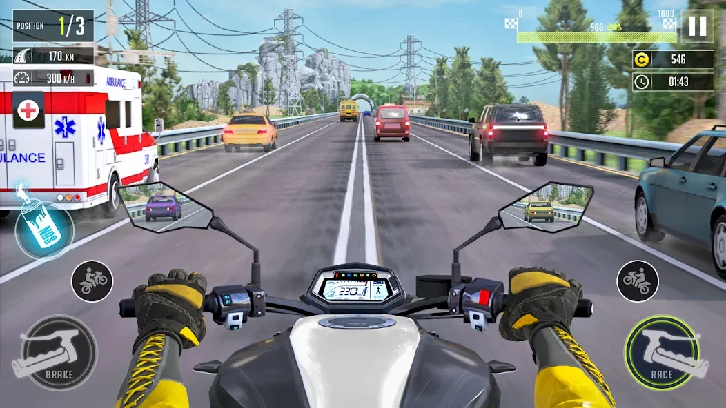 3d Bike Racing Bike Race Games на Андроид — Много денег — скриншот 1