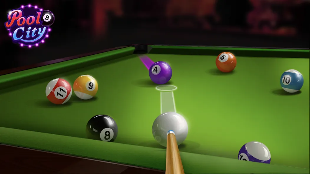 Pooking - Billiards City на Андроид — Мод Много денег и без рекламы — скриншот 1